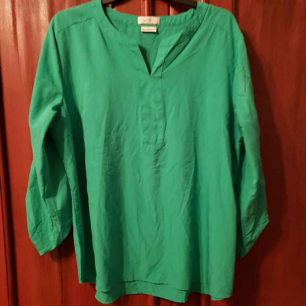 Bright green tunic top